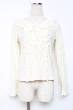 画像1: LIZ LISA / レース使いテレコトップス 0 生成り Y-25-12-08-025-LO-TO-SZ-ZY