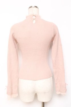 画像2: LIZ LISA / 袖レース付きリブニット 0 ピンク Y-25-12-08-026-LO-TO-SZ-ZY