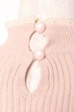 画像3: LIZ LISA / 袖レース付きリブニット 0 ピンク Y-25-12-08-026-LO-TO-SZ-ZT145 (3)