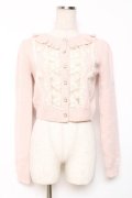 LIZ LISA / レース×フラワーモチーフニットカーディガン 0 ピンク Y-25-12-08-028-LO-TO-SZ-ZY