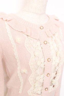 画像4: LIZ LISA / レース×フラワーモチーフニットカーディガン 0 ピンク Y-25-12-08-028-LO-TO-SZ-ZY