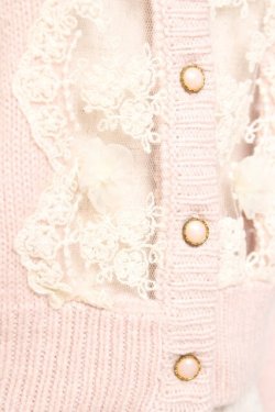 画像5: LIZ LISA / レース×フラワーモチーフニットカーディガン 0 ピンク Y-25-12-08-028-LO-TO-SZ-ZY