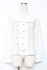 LIZ LISA / リボンブラウス 0 アイボリー Y-25-12-08-031-LO-TO-SZ-ZY