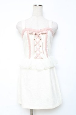 画像1: LIZ LISA / 配色ジャンスカ 0 オフ白 Y-25-12-08-032-LO-OP-SZ-ZY