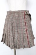 LIZ LISA / チェックプリーツ巻き風スカパン 0 カーキブラウン Y-25-12-08-037-LO-SK-SZ-ZY