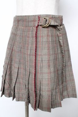 画像3: LIZ LISA / チェックプリーツ巻き風スカパン 0 カーキブラウン Y-25-12-08-037-LO-SK-SZ-ZY