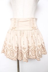 LIZ LISA / 刺繍スカラップスカパン 0 ベージュ Y-25-12-08-039-LO-PA-SZ-ZY