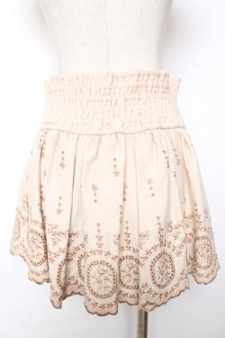 画像2: LIZ LISA / 刺繍スカラップスカパン 0 ベージュ Y-25-12-08-039-LO-PA-SZ-ZY
