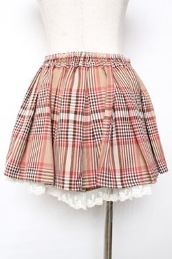 画像2: LIZ LISA / チェック柄プリーツミニスカート 0 キャメル Y-25-12-08-041-LO-PA-SZ-ZY