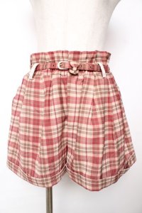 LIZ LISA / ベルト付きチェック柄パンツ 0 ブラウン Y-25-12-08-046-LO-PA-SZ-ZY