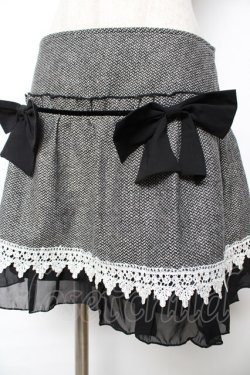 画像3: LIZ LISA / リボン付きラメツイードスカート 0 黒 Y-25-12-08-047-LO-SK-SZ-ZY