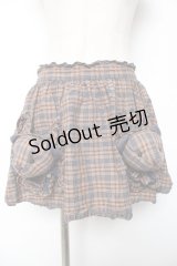 PINK HOUSE / くまモチーフ付きチェックエプロン  ブラウン×ネイビー Y-25-12-08-048-LO-ZA-SZ-ZY