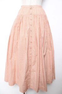 WONDERFUL WORLD / サンタ刺繍ギンガムスカート  ピンク Y-25-12-08-050-LO-SK-SZ-ZY