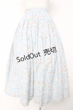 画像2: WONDERFUL WORLD / 小花ブーケ柄オーバースカート  サックス Y-25-12-08-051-LO-SK-SZ-ZY
