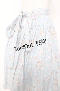 画像3: WONDERFUL WORLD / 小花ブーケ柄オーバースカート  サックス Y-25-12-08-051-LO-SK-SZ-ZY