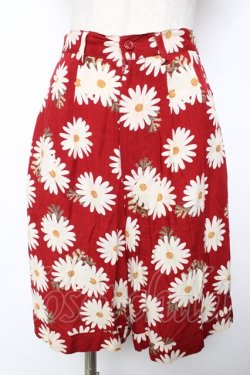 画像1: PINK HOUSE / マーガレットハーフパンツ  赤 Y-25-12-08-053-LO-PA-SZ-ZY