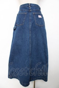 画像2: WONDERFUL WORLD / 裾ロゴワッペンデニムスカート  インディゴ Y-25-12-08-056-LO-SK-SZ-ZY