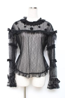 画像1: BABY, THE STARS SHINE BRIGHT / Holy　wink ブラウス  黒 Y-25-12-08-007-BA-TO-SZ-ZY