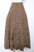 WONDERFUL WORLD / 小花柄スカート  こげ茶 Y-25-12-08-060-LO-SK-SZ-ZY