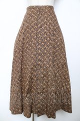WONDERFUL WORLD / 小花柄スカート  こげ茶 Y-25-12-08-060-LO-SK-SZ-ZY