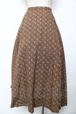 画像2: WONDERFUL WORLD / 小花柄スカート  こげ茶 Y-25-12-08-060-LO-SK-SZ-ZY