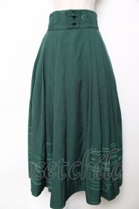 Hoshibako Works / 繁花集スカート  グリーン Y-25-12-08-063-LO-SK-SZ-ZY