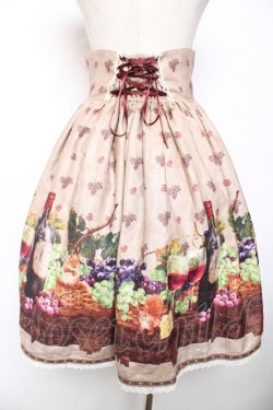 画像2: ALICE and the PIRATES / 秘密の冒険と幸せのワイナリー柄スカート  ベージュ Y-25-12-08-068-PA-SK-SZ-ZY