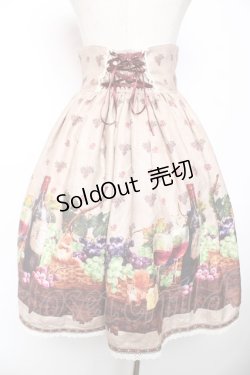 画像2: ALICE and the PIRATES / 秘密の冒険と幸せのワイナリー柄スカート  ベージュ Y-25-12-08-068-PA-SK-SZ-ZY