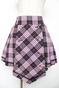 ALICE and the PIRATES / タータンチェックプリーツスカート  ピンク Y-25-12-08-071-PA-SK-SZ-ZY