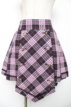 画像1: ALICE and the PIRATES / タータンチェックプリーツスカート  ピンク Y-25-12-08-071-PA-SK-SZ-ZY