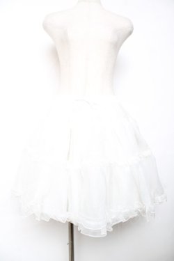 画像1: Angelic Pretty / オーガンジーパニエ  白 Y-25-12-08-074-AP-SK-SZ-ZY