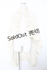 WONDERFUL WORLD / ピコフリル大半ストール  生成り Y-25-12-08-075-LO-ZA-SZ-ZY