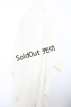 画像3: WONDERFUL WORLD / ピコフリル大半ストール  生成り Y-25-12-08-075-LO-ZA-SZ-ZY