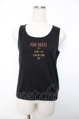 PINK HOUSE / ロゴプリントタンクトップ  黒 Y-25-12-08-076-LO-TO-SZ-ZY