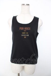 PINK HOUSE / ロゴプリントタンクトップ  黒 Y-25-12-08-076-LO-TO-SZ-ZY