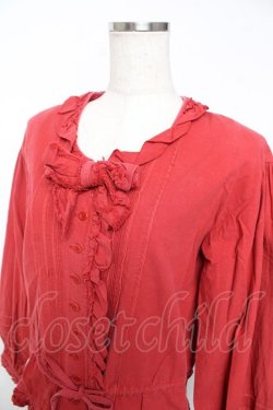 画像3: PINK HOUSE / ピンタックリボンブラウス  赤 Y-25-12-08-077-LO-BL-SZ-ZY