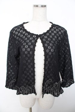 画像1: PINK HOUSE / お花レースボレロ 3(M) 黒 Y-25-12-08-079-LO-TO-SZ-ZY
