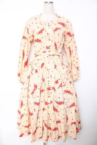 PINK HOUSE / チェリー皿ワンピース F クリーム Y-25-12-08-083-LO-OP-SZ-ZY