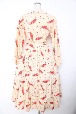 画像2: PINK HOUSE / チェリー皿ワンピース F クリーム Y-25-12-08-083-LO-OP-SZ-ZY