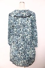 画像2: PINK HOUSE / レオパードローズ プリント チュニック F ブルー Y-25-12-08-084-LO-OP-SZ-ZT571 (2)