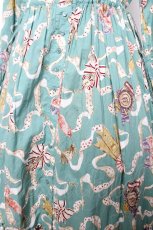 画像4: PINK HOUSE / ロゼットプリントミディワンピース  ブルーグリーン Y-25-12-08-085-LO-OP-SA-ZT571 (4)