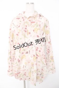 画像1: Karl Helmut / ジューシーフルーツプリントフードブラウス M ピンク Y-25-12-08-086-EL-BL-SZ-ZY