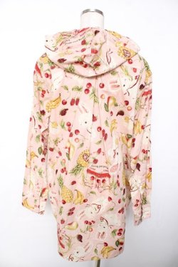 画像2: Karl Helmut / ジューシーフルーツプリントフードブラウス M ピンク Y-25-12-08-086-EL-BL-SZ-ZY