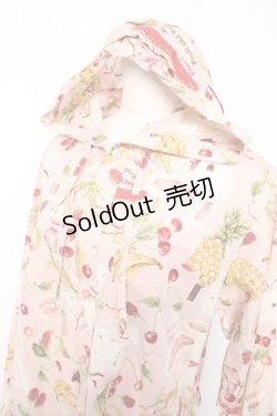 画像3: Karl Helmut / ジューシーフルーツプリントフードブラウス M ピンク Y-25-12-08-086-EL-BL-SZ-ZY