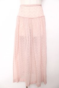 WONDERFUL WORLD / 総レーススカート  ピンク Y-25-12-08-089-LO-SK-SZ-ZY