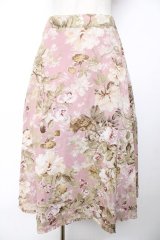 INGEBORG / 薔薇プリントスカート  ピンク Y-25-12-08-090-LO-SK-SZ-ZY
