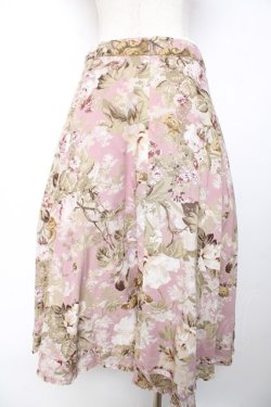画像2: INGEBORG / 薔薇プリントスカート  ピンク Y-25-12-08-090-LO-SK-SZ-ZY
