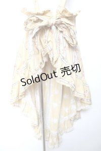 WONDERFUL WORLD / ローズブーケストライプオーバースカート  イエロー Y-25-12-08-091-LO-SK-SZ-ZY