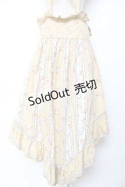 画像2: WONDERFUL WORLD / ローズブーケストライプオーバースカート  イエロー Y-25-12-08-091-LO-SK-SZ-ZY