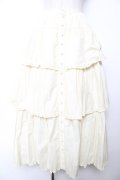 WONDERFUL WORLD / 段々フリルスカート  生成り Y-25-12-08-092-LO-SK-SZ-ZY